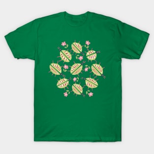 Weird Green Bugs With Wooden Legs T-Shirt